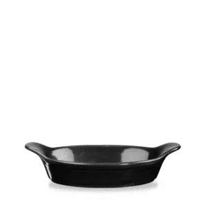 Oyn Black  Large Round Eared Dish   17.5 x 21.5 7 x 8 1/2" 59 20.8oz Box 6
