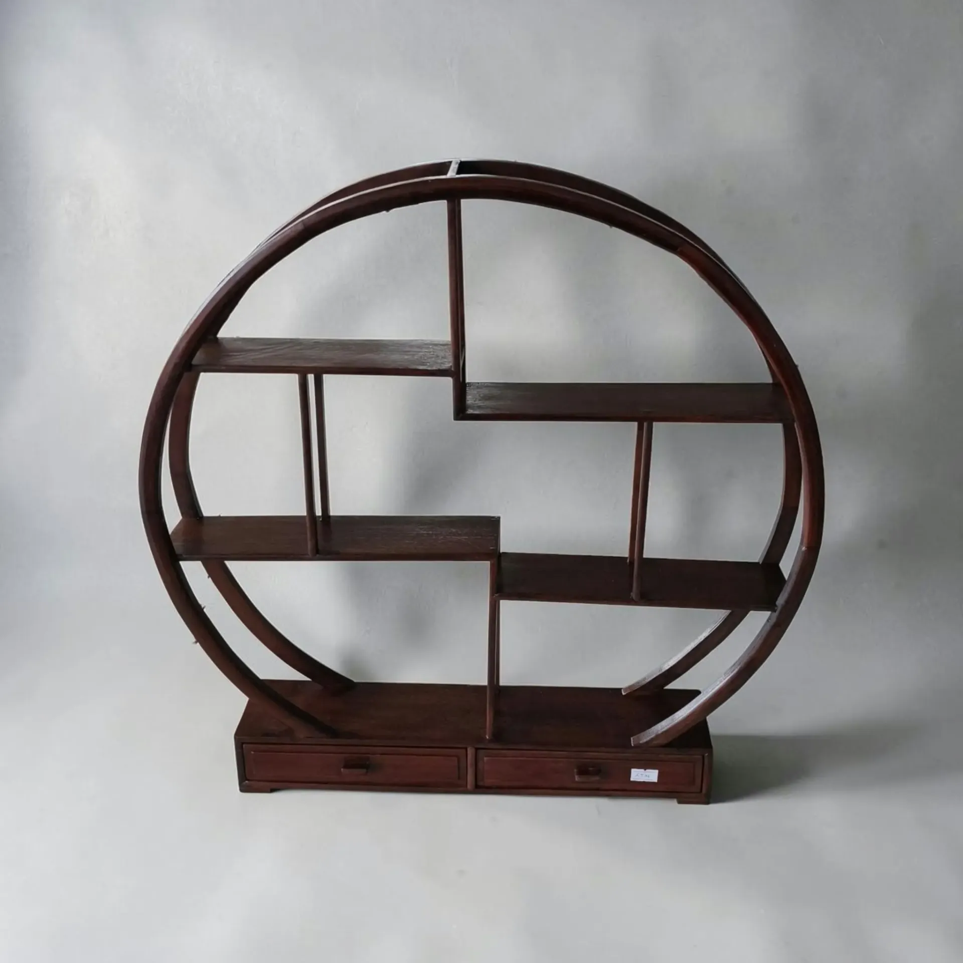 Holzregal L50cm KREIS mit 2 Schubladen