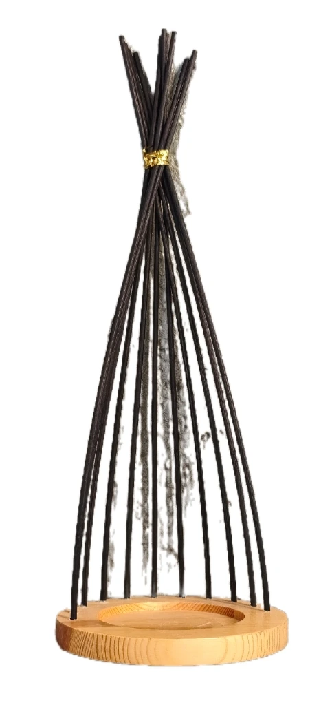 Holzplatte mit schwarzem Gestell braun schwarz